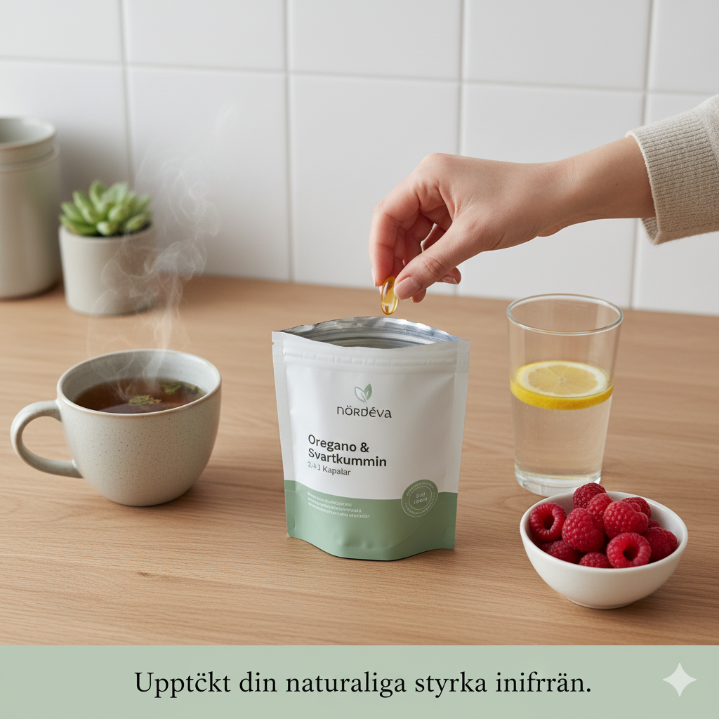 Nordéva Oregano & Svartkumminolja – 2-i-1 Kapslar