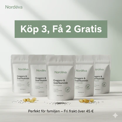 Nordéva Oregano & Svartkumminolja – 2-i-1 Kapslar