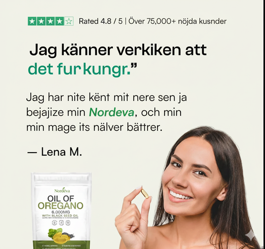 Nordéva Oregano & Svartkumminolja – 2-i-1 Kapslar